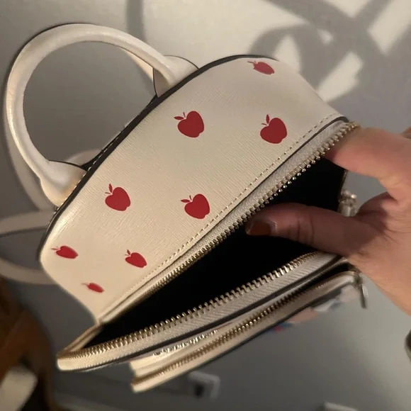 Kate Spade Beige Backpack with Snow White and Red Apples Kate Spade Beige Backpack with Snow White and Red Apples main image 3